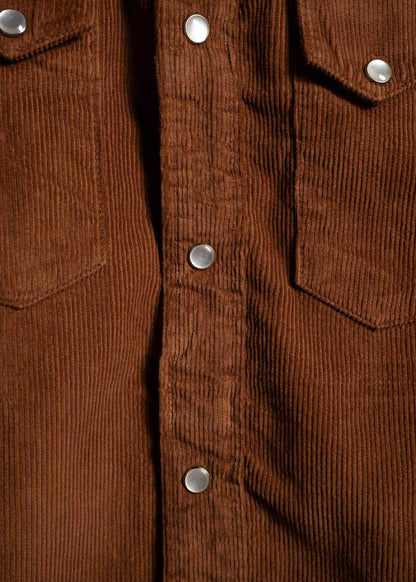 IRON AND RESIN CORDUROY OJAI SHIRT - RUST