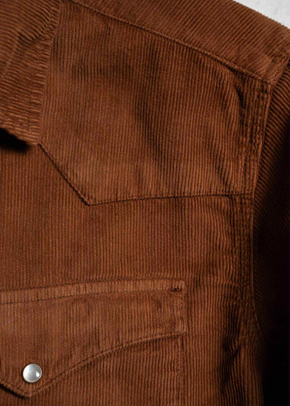 IRON AND RESIN CORDUROY OJAI SHIRT - RUST