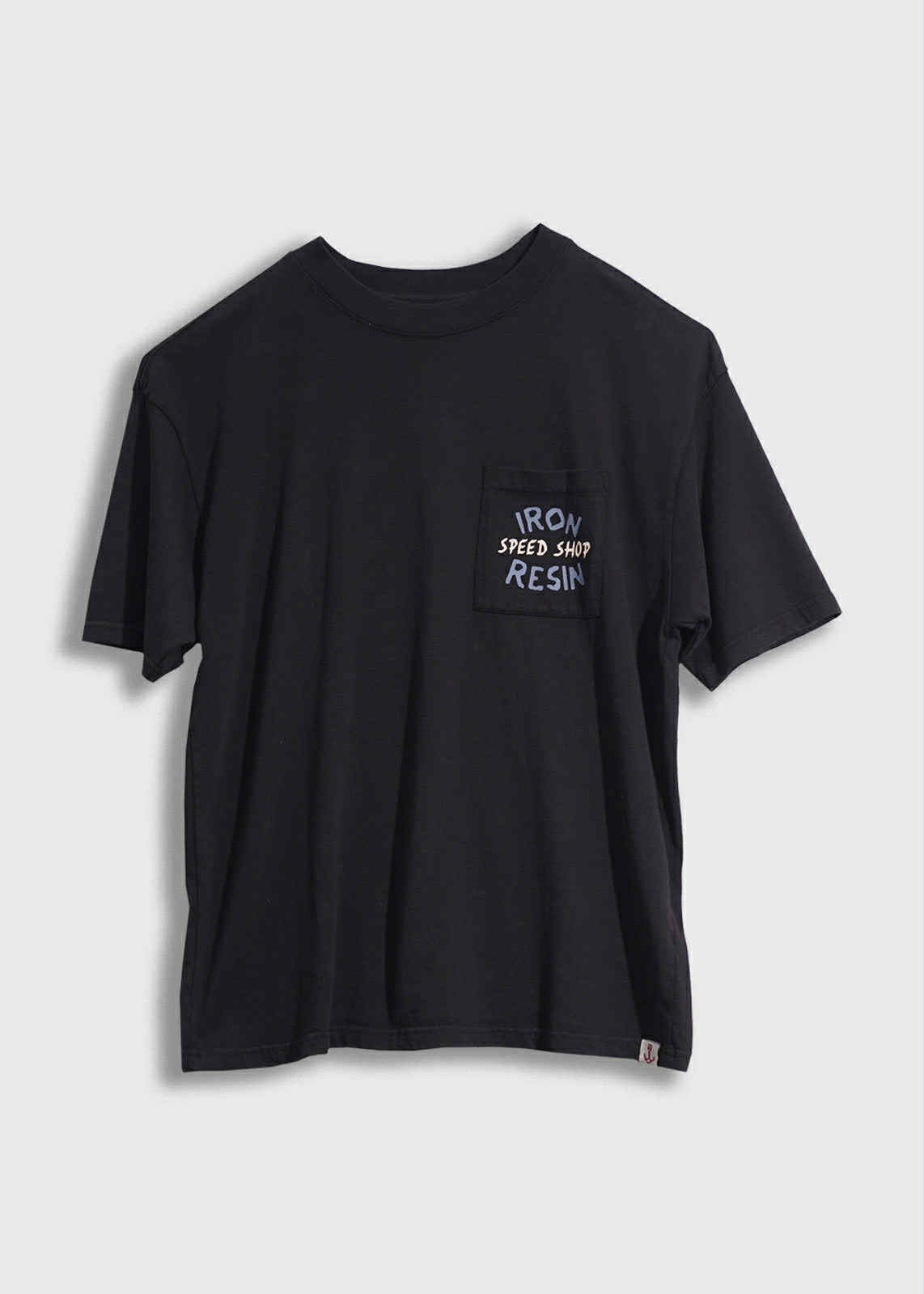 IRON AND RESIN SPEED SHOP POCKET TEE - BLACK