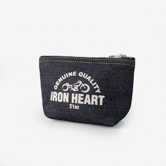 IRON HEART IHG-92 SELVEDGE DENIM ZIP-UP POUCH 21 OZ