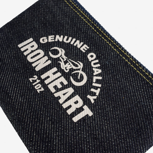 IRON HEART IHG-92 SELVEDGE DENIM ZIP-UP POUCH 21 OZ