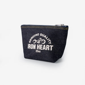 IRON HEART IHG-93 SELVEDGE DENIM ZIP-UP POUCH 25 OZ