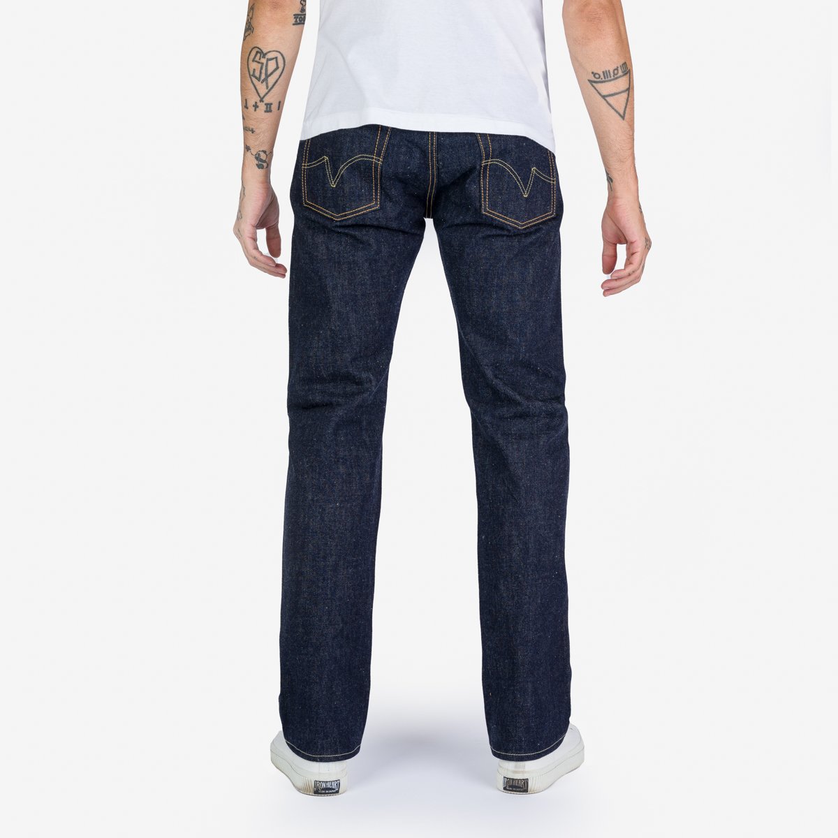 IRON HEART IH-666N 17 OZ SLIM STRAIGHT CUT JEANS - INDIGO