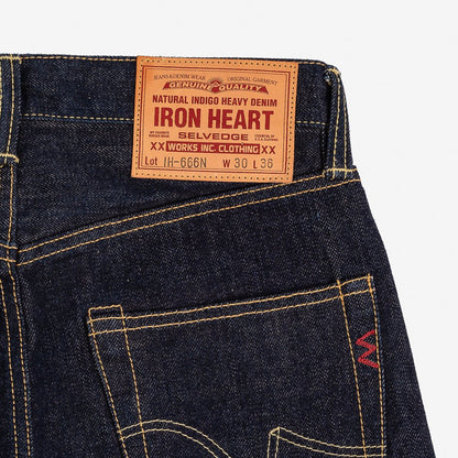 IRON HEART IH-666N 17 OZ SLIM STRAIGHT CUT JEANS - INDIGO