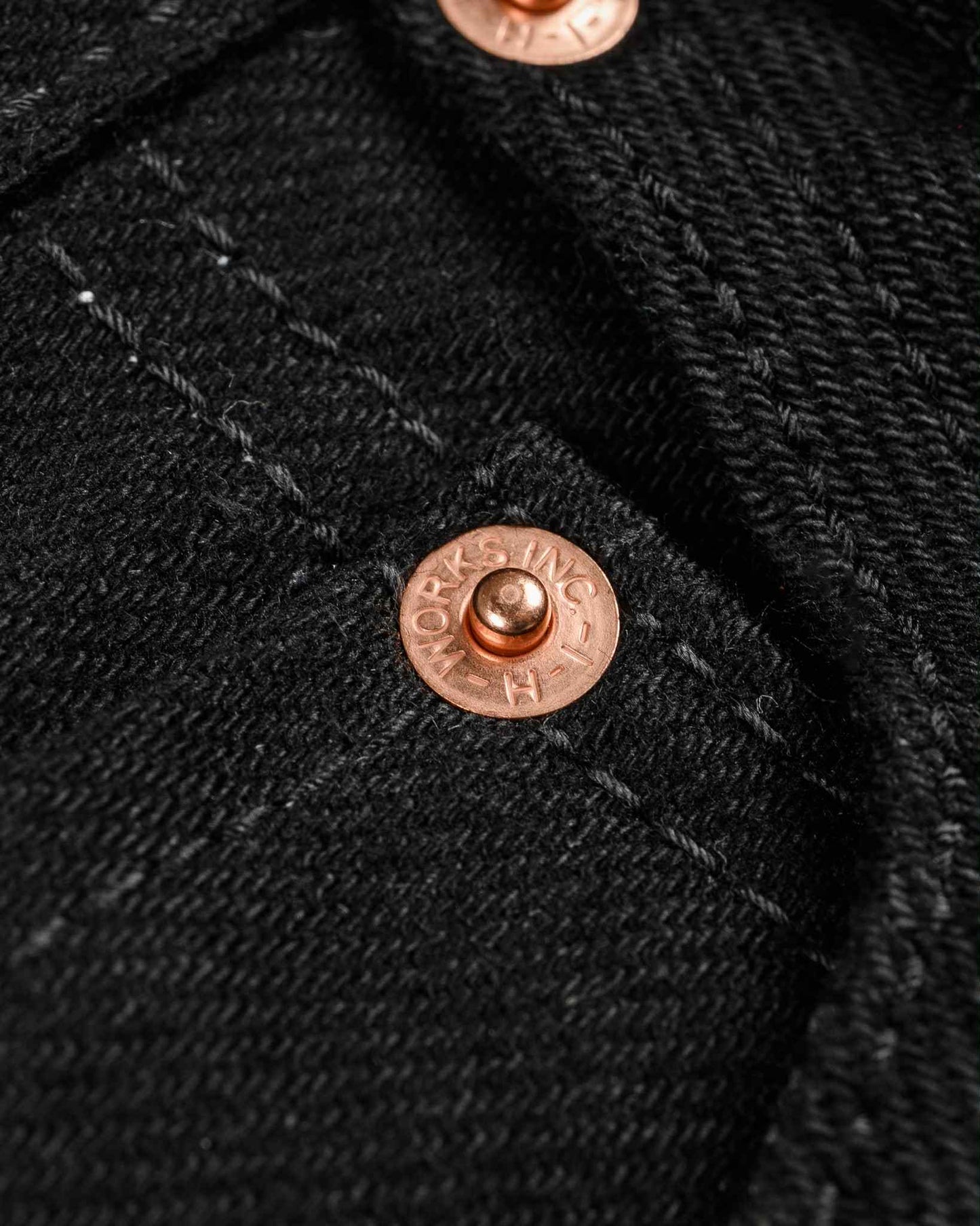 IRON HEART IH-666S-SBG 21 OZ SLIM STRAIGHT CUT JEANS - SUPERBLACK (FADE TO GREY)