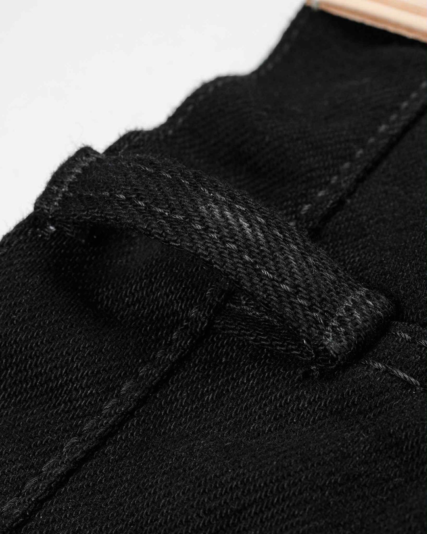 IRON HEART IH-666S-SBG 21 OZ SLIM STRAIGHT CUT JEANS - SUPERBLACK (FADE TO GREY)