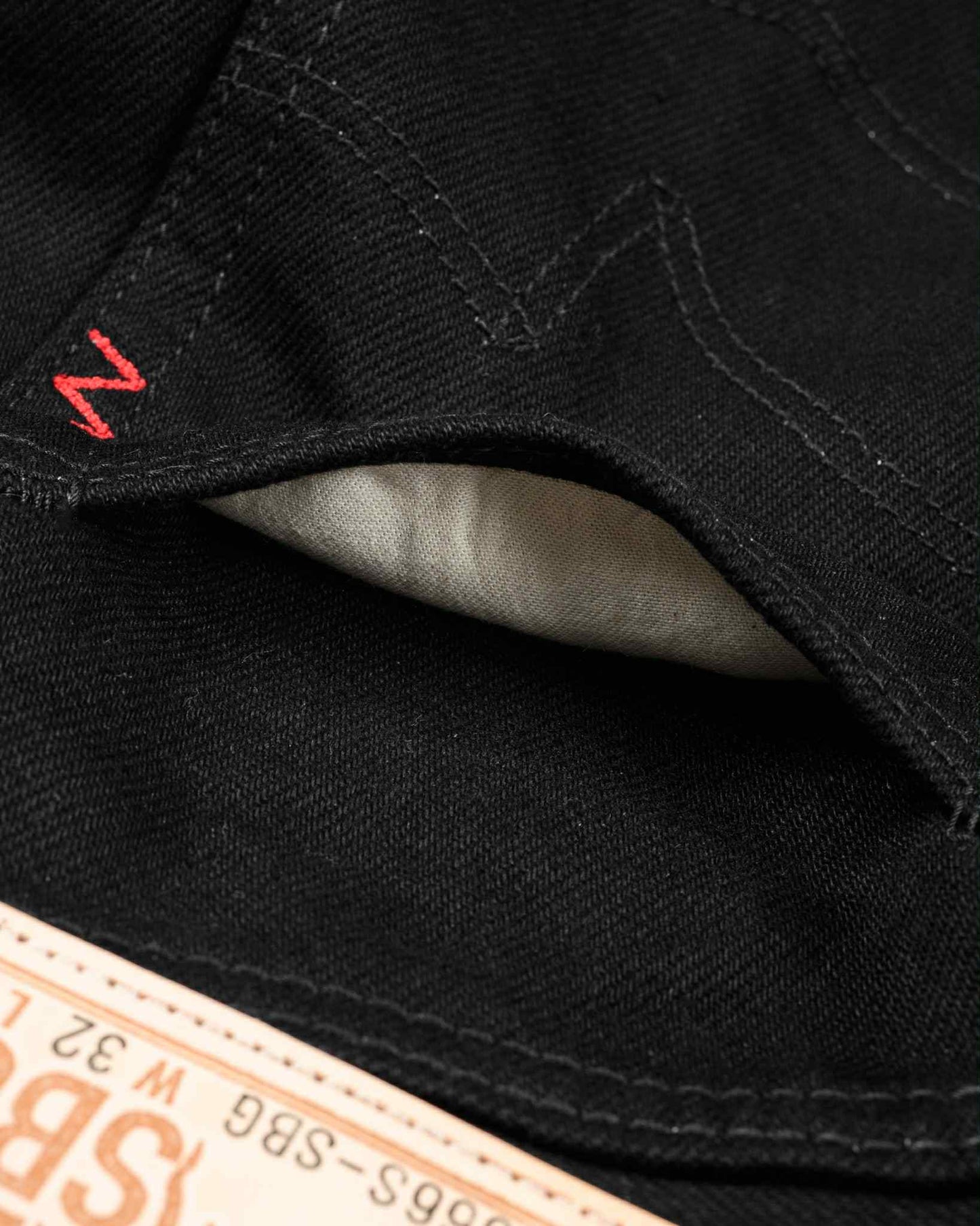 IRON HEART IH-666S-SBG 21 OZ SLIM STRAIGHT CUT JEANS - SUPERBLACK (FADE TO GREY)