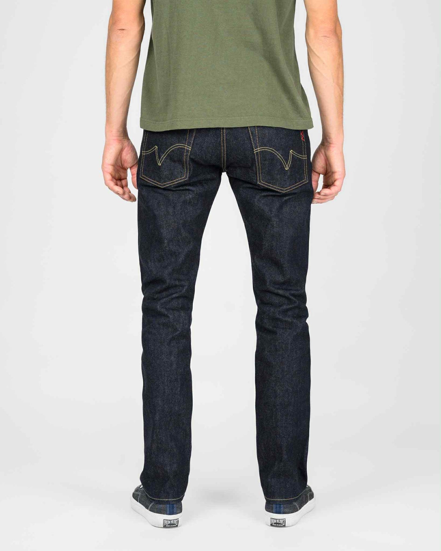 IRON HEART IH-777S-142 14OZ SLIM TAPERED CUT JEANS - INDIGO