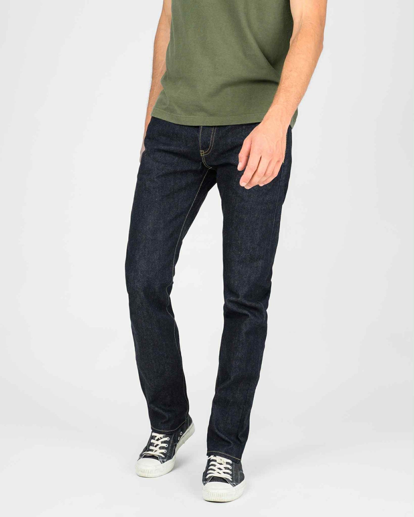 IRON HEART IH-777S-142 14OZ SLIM TAPERED CUT JEANS - INDIGO