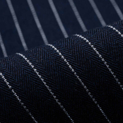 IRON HEART IHSH-424-IND 8,5 OZ HERRINGBONE WESTERN SHIRT - INDIGO