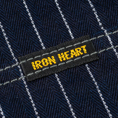 IRON HEART IHSH-424-IND 8,5 OZ HERRINGBONE WESTERN SHIRT - INDIGO