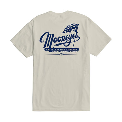 LOSER MACHINE COMPANY X MOONEYES PARTNERSHIP STOCK T-SHIRT - CREAM