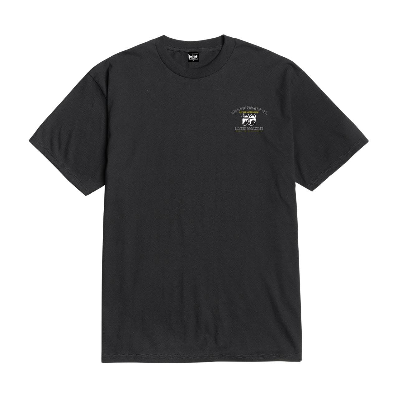 LOSER MACHINE COMPANY X MOONEYES WORKBENCH STOCK T-SHIRT - BLACK