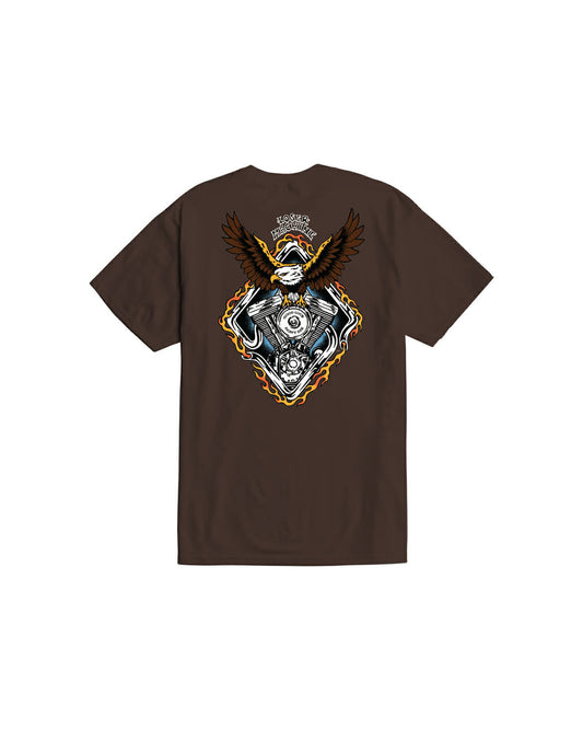 LOSER MACHINE COMPANY MASTER CYLINDER T-SHIRT - JAVA BROWN