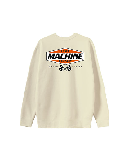 LOSER MACHINE COMPANY OVERDRIVE II CREWNECK - BONE