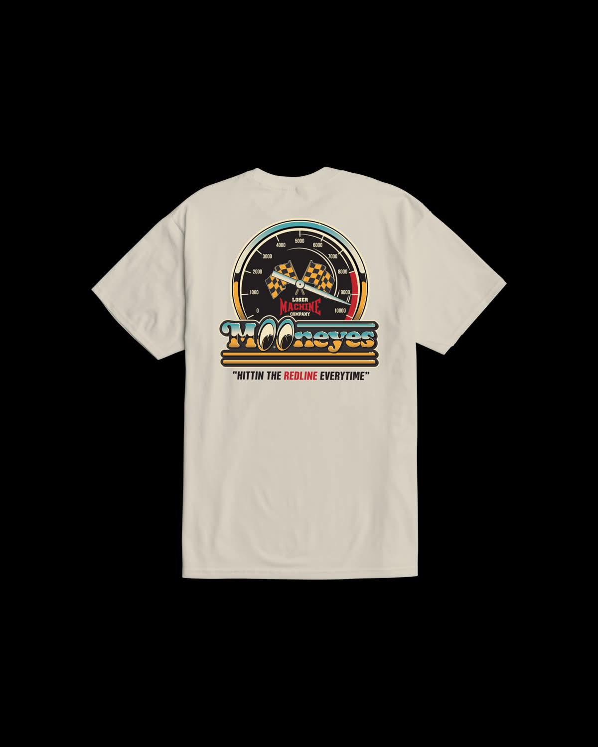 LOSER MACHINE REDLINE STOCK T-SHIRT - CREAM