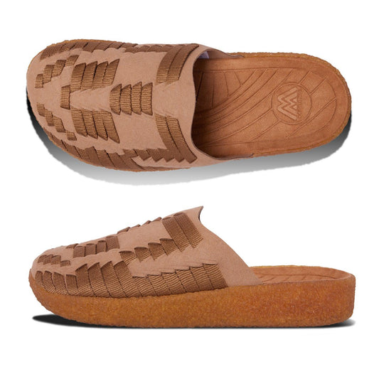 MALIBU SANDALS THUNDERBIRD SUEDE VEGAN NYLON CREPE - COYOTE