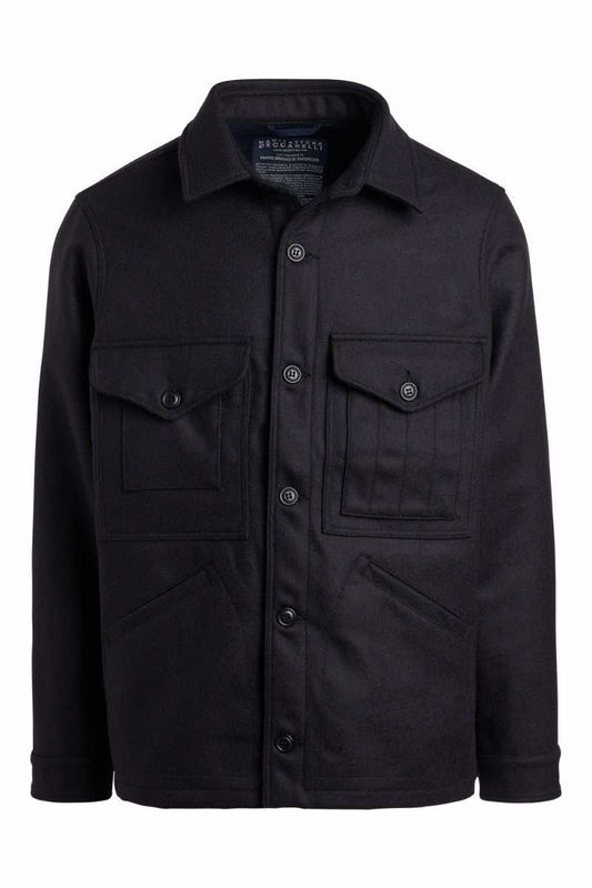 MANIFATTURA CECCARELLI WOOL CRUISER JACKET 7079 QR - NAVY