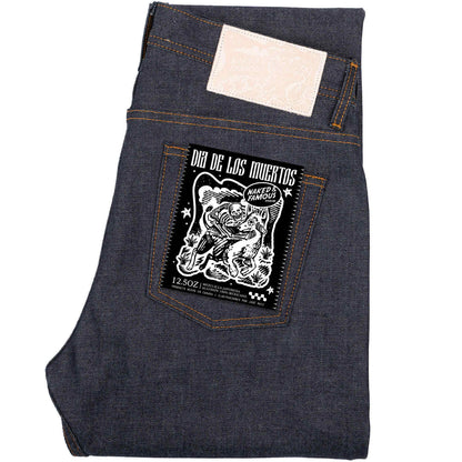 NAKED AND FAMOUS DENIM WEIRD GUY - DIA DE LOS MUERTOS SELVEDGE 12.5OZ