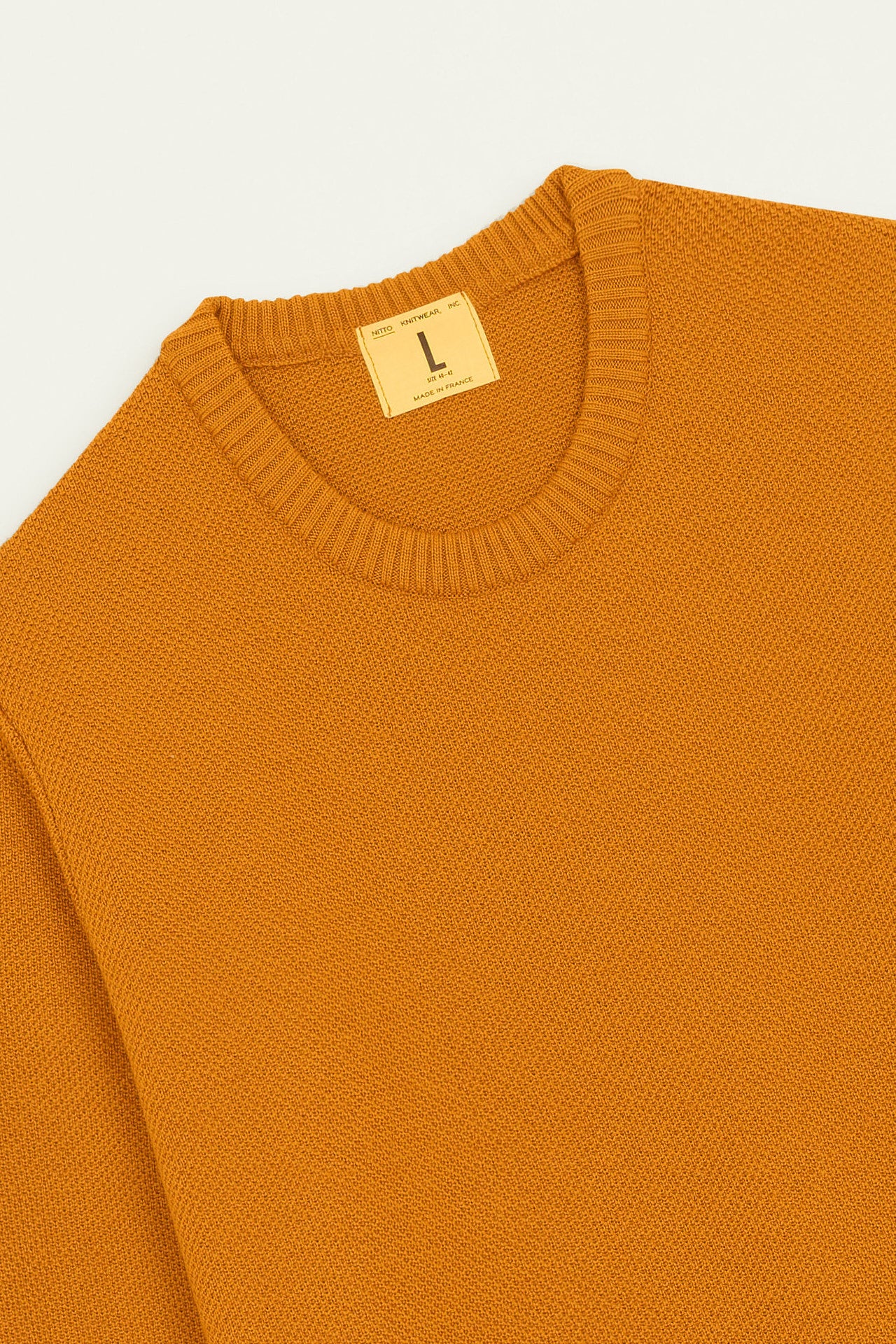 NITTO KNITWEAR PULL YOURI COL ROND - OCRE