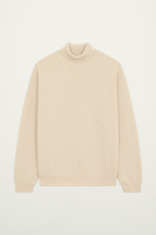 NITTO KNITWEAR PULL YOURI COL ROULE - NATUREL