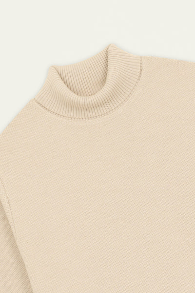NITTO KNITWEAR PULL YOURI COL ROULE - NATUREL