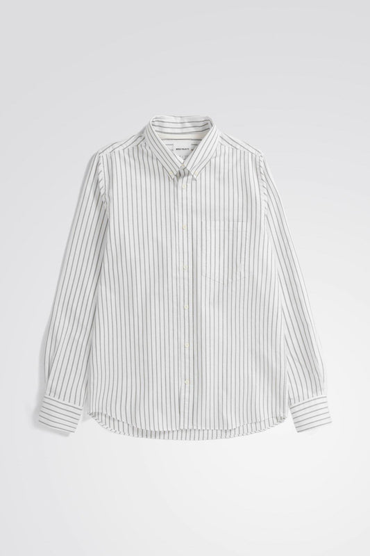 NORSE PROJECTS ALGOT OXFORD MONOGRAM SHIRT - SPRUCE GREEN