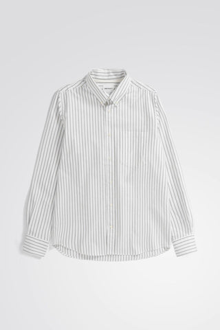 NORSE PROJECTS ALGOT OXFORD MONOGRAM SHIRT - SPRUCE GREEN