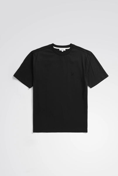 NORSE PROJECTS JOHANNES N LOGO T-SHIRT  - BLACK