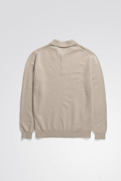 NORSE PROJECTS MARCO MERINO LAMBSWOOL POLO - OATMEAL