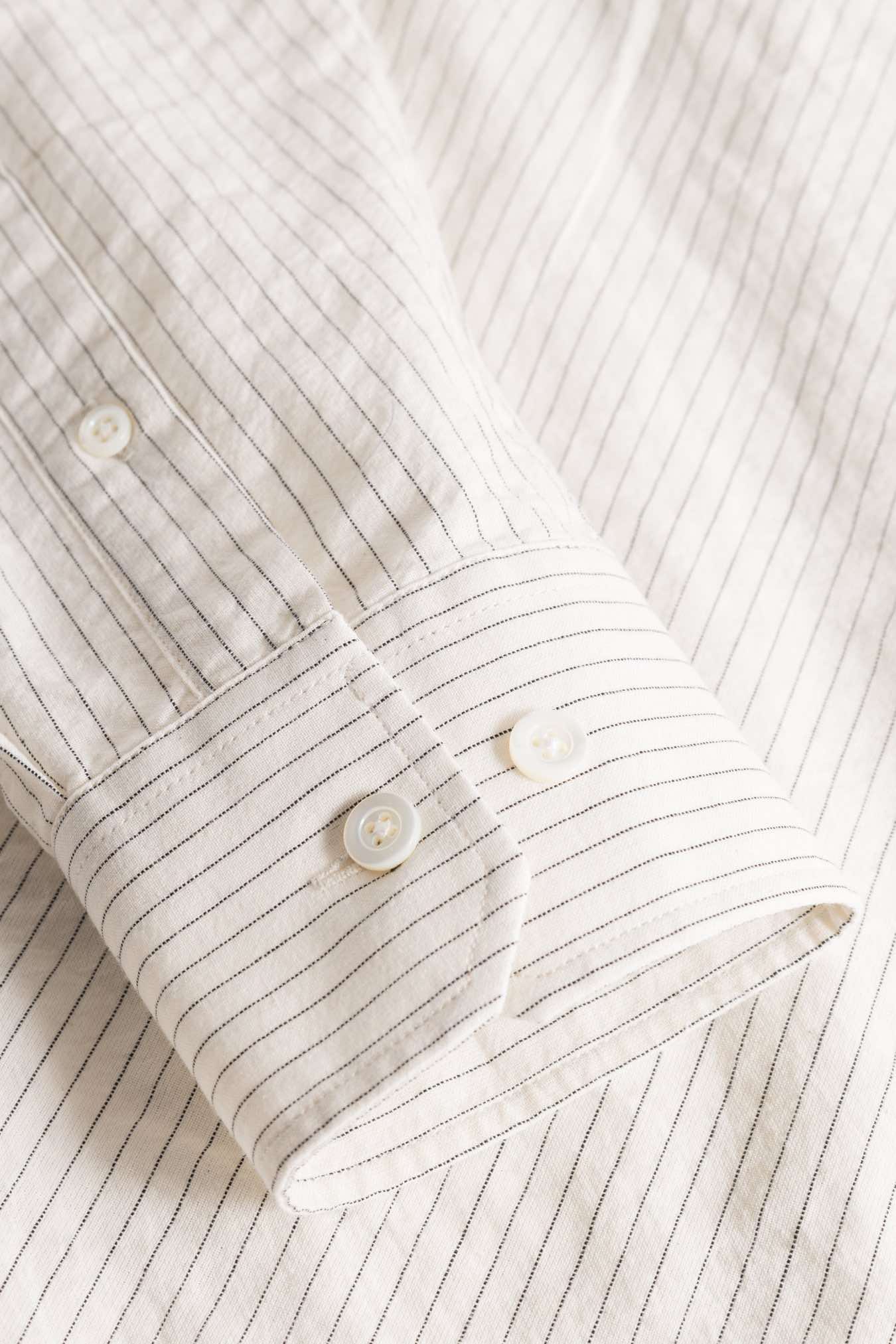 NORSE PROJECTS MO OVERSIZED STRIPED SHIRT - ECRU