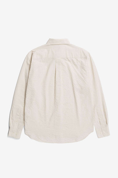 NORSE PROJECTS MO OVERSIZED STRIPED SHIRT - ECRU