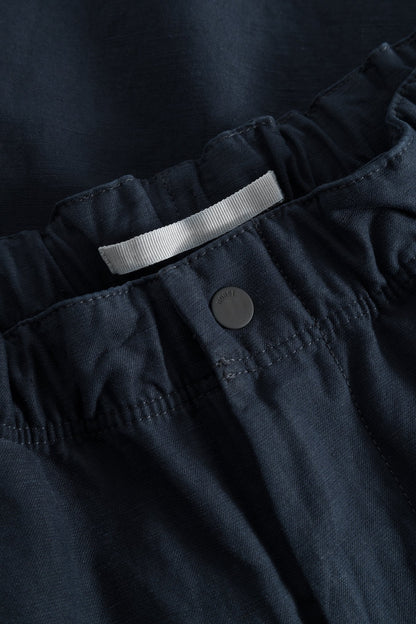 NORSE PROJECT EZRA RELAXED COTTON LINEN TROUSER - DARK NAVY