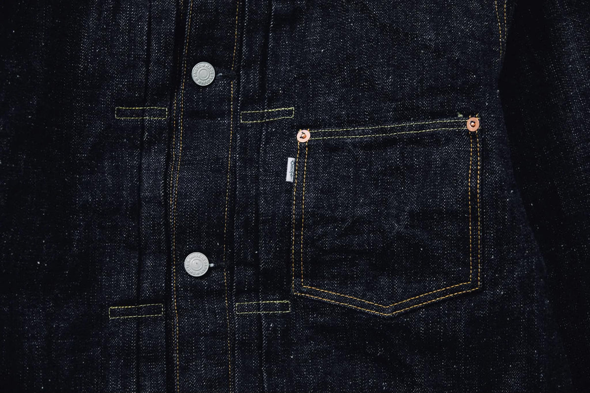 OMOTO DENIM 3111 TYPE 1 SLUB-NEP DENIM JACKET 15.5OZ