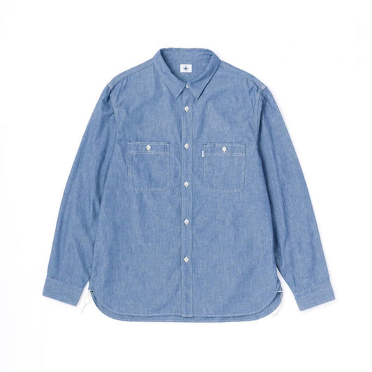 OMOTO DENIM 5017 HIGH DENSITY CHAMBRAY WORK SHIRTS 5.5OZ - INDIGO