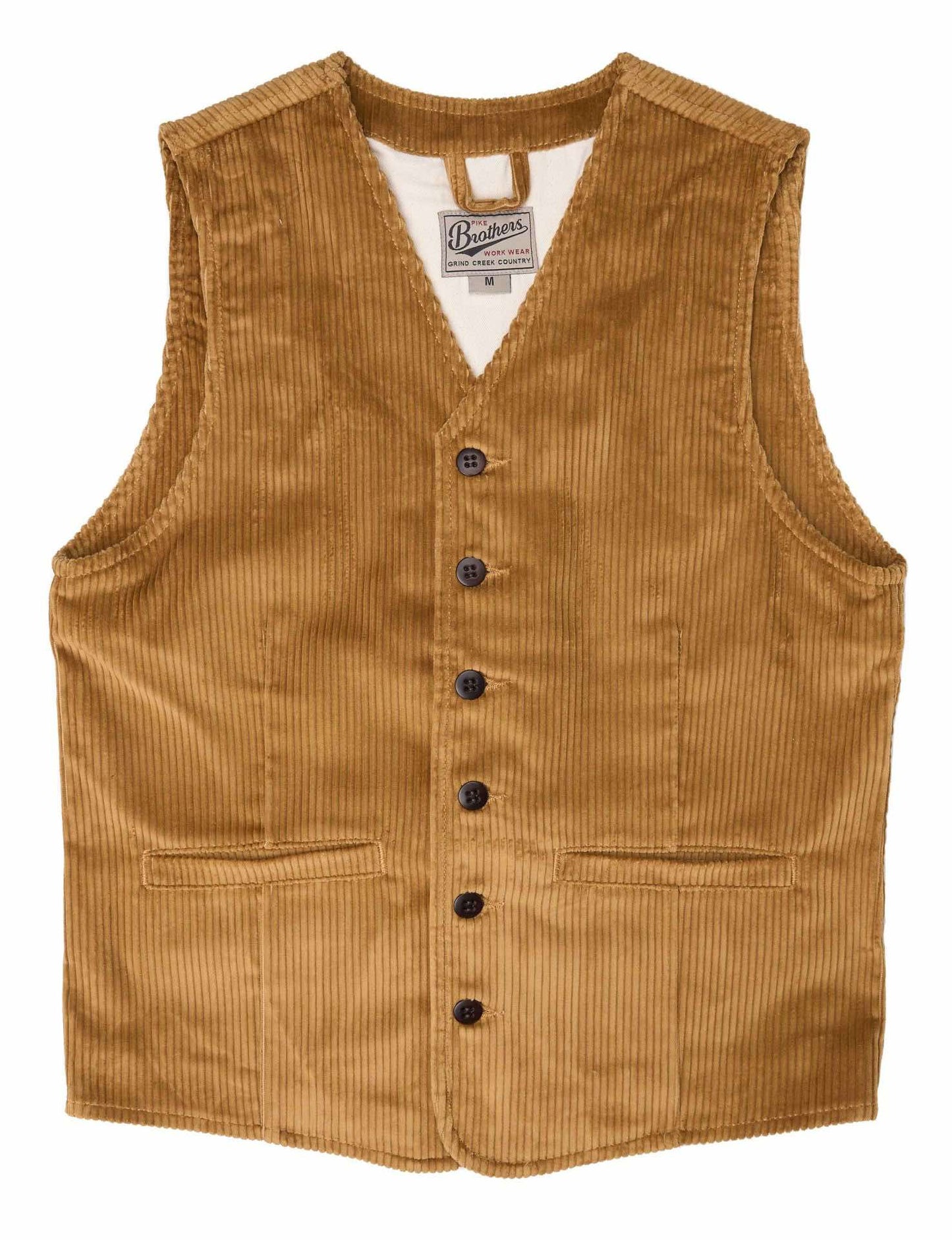 PIKE BROTHERS 1905 HAULER VEST GOLIATH CORD - MUSTARD