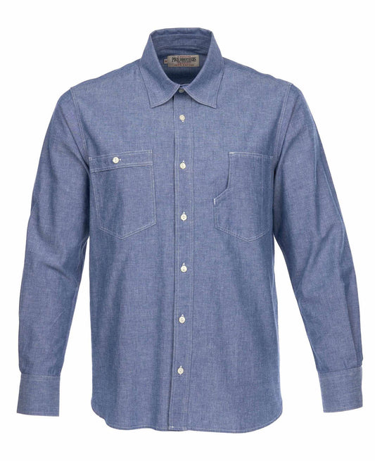 PIKE BROTHERS 1937 ROAMER SHIRT CHAMBRAY - BLUE