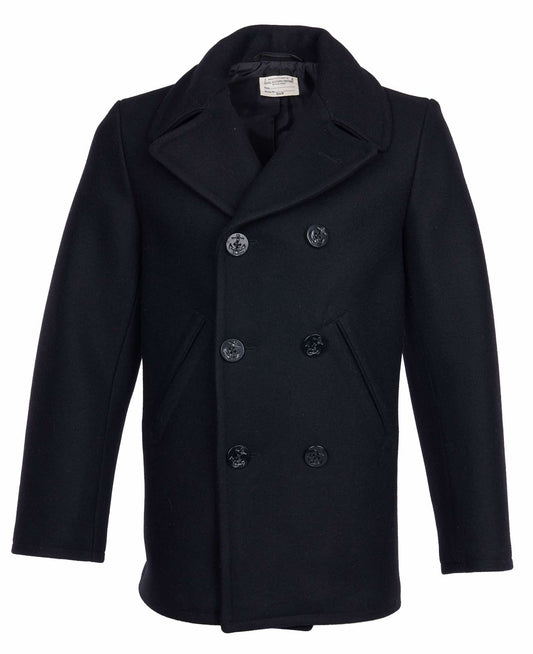 PIKE BROTHERS 1938 PEA COAT WOOL - BLACK