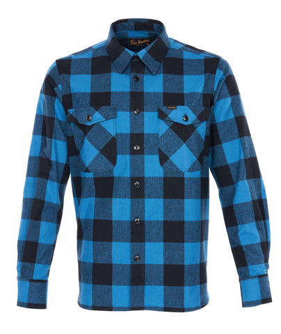 PIKE BROTHERS 1943 CPO SHIRT BUFFALO FLANNEL - BLUE