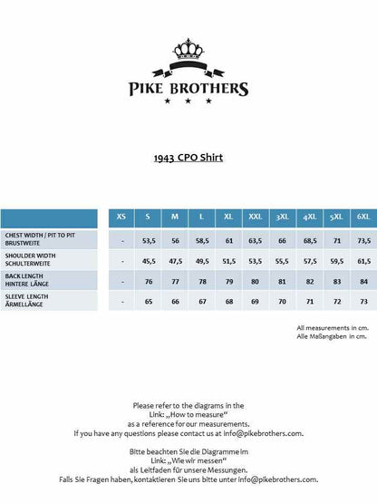 PIKE BROTHERS 1943 CPO SHIRT HAMBURG - BLUE