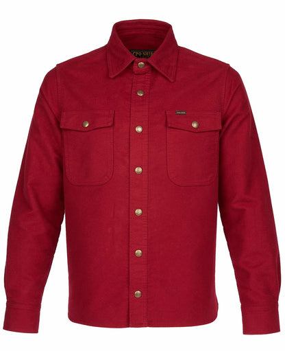 PIKE BROTHERS 1943 CPO SHIRT MOLESKIN - DARK RED