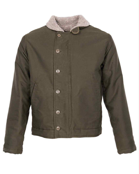 PIKE BROTHERS 1943 N1 DECK JACKET WAXED - OLIVE