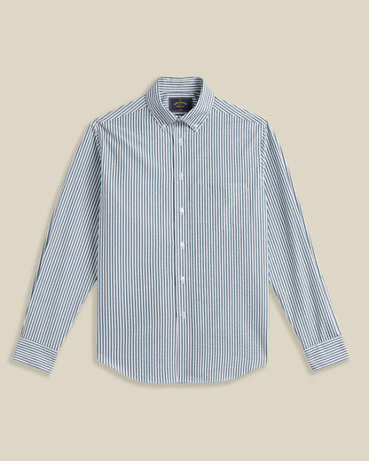 PORTUGUESE FLANNEL ATLANTICO STRIPE - GREEN