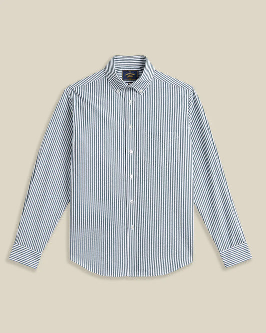 PORTUGUESE FLANNEL ATLANTICO STRIPE - GREEN