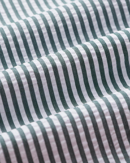 PORTUGUESE FLANNEL ATLANTICO STRIPE - GREEN