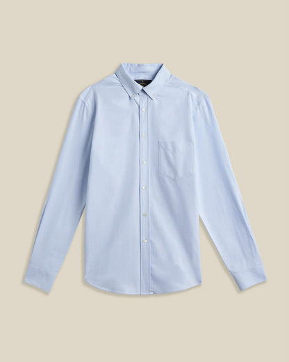 PORTUGUESE FLANNEL BRUSHED OXFORD SHIRT - BLUE
