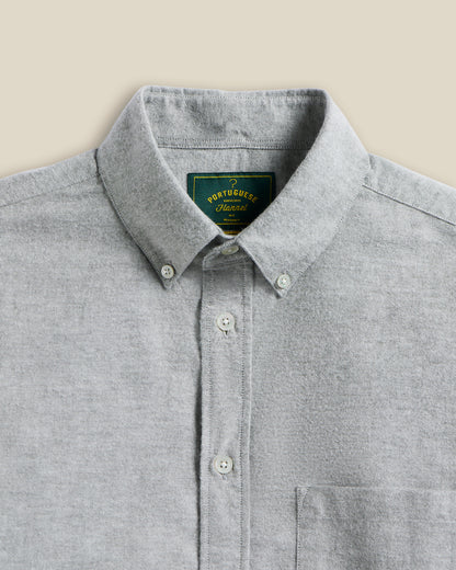 PORTUGUESE FLANNEL BRUSHED OXFORD SHIRT - MOSS GREEN