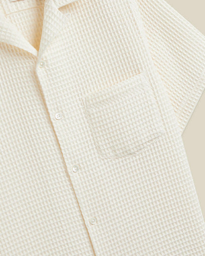 PORTUGUESE FLANNEL HONEY COMB - WHITE