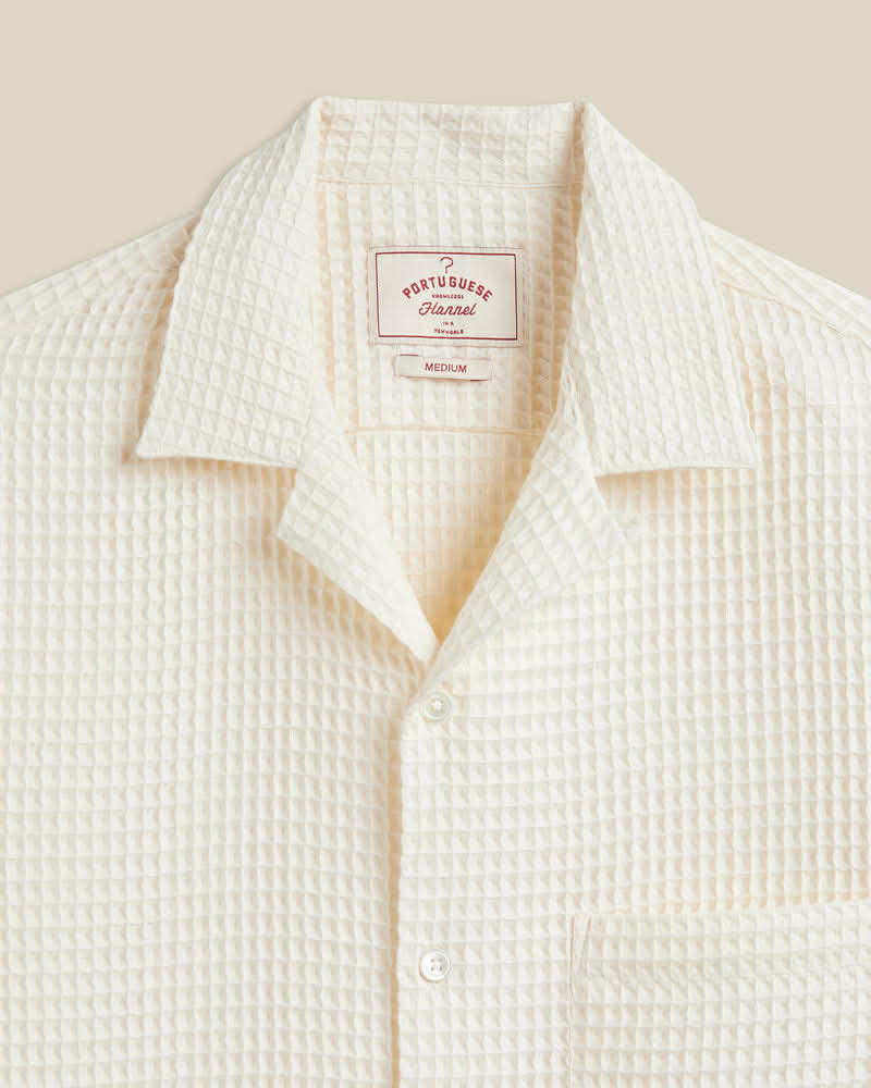 PORTUGUESE FLANNEL HONEY COMB - WHITE