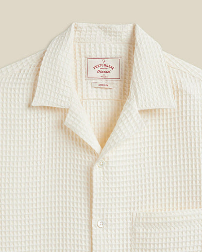 PORTUGUESE FLANNEL HONEY COMB - WHITE